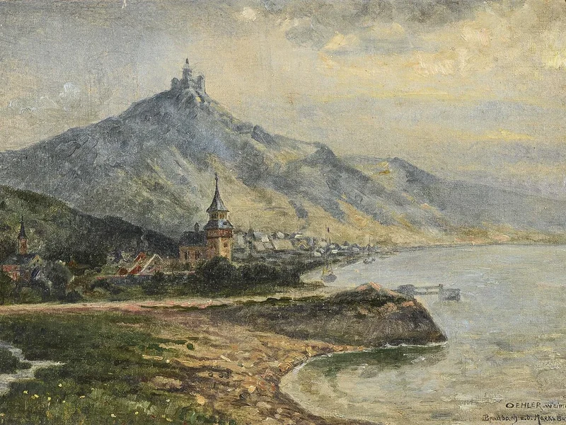 1881-Max Oehler - Marksburg e Braubach sul Reno